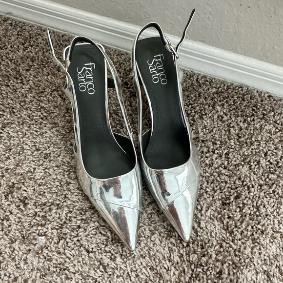 NEW franco sarto silver heels - Picture 2 of 2
